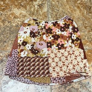 Original Use Multicolor Floral Mini Skirt